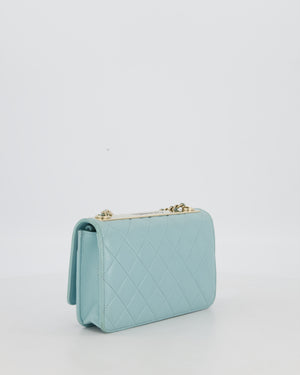 Chanel Blue Trendy Wallet on Chain Bag in Lambskin Leather with Gold Hardware