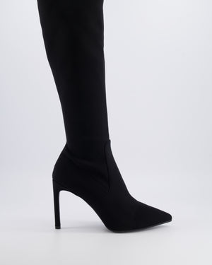 Stuart Weitzman Black Nylon Stretch Knee-High Boots Size EU 41 RRP £600