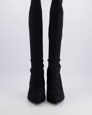 Stuart Weitzman Black Nylon Stretch Knee-High Boots Size EU 41 RRP £600