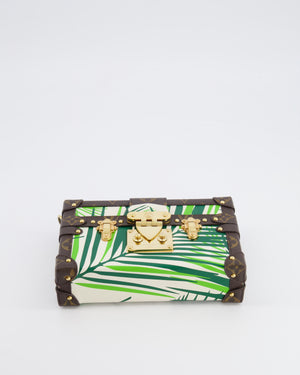 Louis Vuitton Cruise 2016 Brown Petite Malle Bag in Monogram Canvas & Green Palm Trees with Gold Hardware RRP £4,900