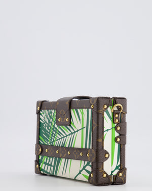 Louis Vuitton Cruise 2016 Brown Petite Malle Bag in Monogram Canvas & Green Palm Trees with Gold Hardware RRP £4,900