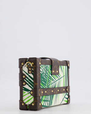 Louis Vuitton Cruise 2016 Brown Petite Malle Bag in Monogram Canvas & Green Palm Trees with Gold Hardware RRP £4,900