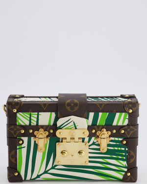 Louis Vuitton Cruise 2016 Brown Petite Malle Bag in Monogram Canvas & Green Palm Trees with Gold Hardware RRP £4,900