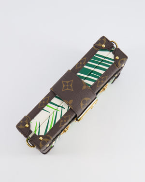 Louis Vuitton Cruise 2016 Brown Petite Malle Bag in Monogram Canvas & Green Palm Trees with Gold Hardware RRP £4,900