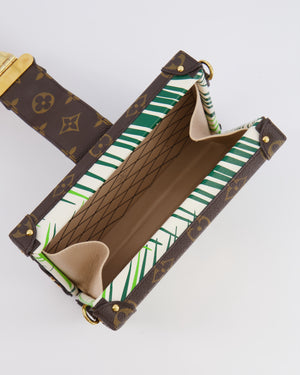 Louis Vuitton Cruise 2016 Brown Petite Malle Bag in Monogram Canvas & Green Palm Trees with Gold Hardware RRP £4,900