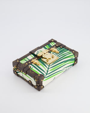 Louis Vuitton Cruise 2016 Brown Petite Malle Bag in Monogram Canvas & Green Palm Trees with Gold Hardware RRP £4,900