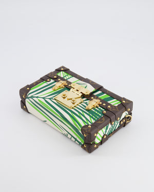 Louis Vuitton Cruise 2016 Brown Petite Malle Bag in Monogram Canvas & Green Palm Trees with Gold Hardware RRP £4,900