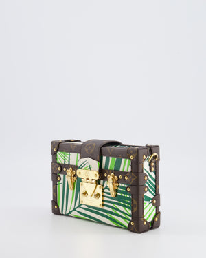 Louis Vuitton Cruise 2016 Brown Petite Malle Bag in Monogram Canvas & Green Palm Trees with Gold Hardware RRP £4,900