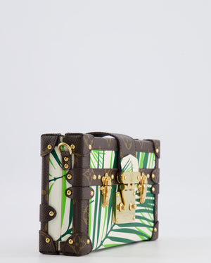 Louis Vuitton Cruise 2016 Brown Petite Malle Bag in Monogram Canvas & Green Palm Trees with Gold Hardware RRP £4,900