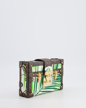 Louis Vuitton Cruise 2016 Brown Petite Malle Bag in Monogram Canvas & Green Palm Trees with Gold Hardware RRP £4,900