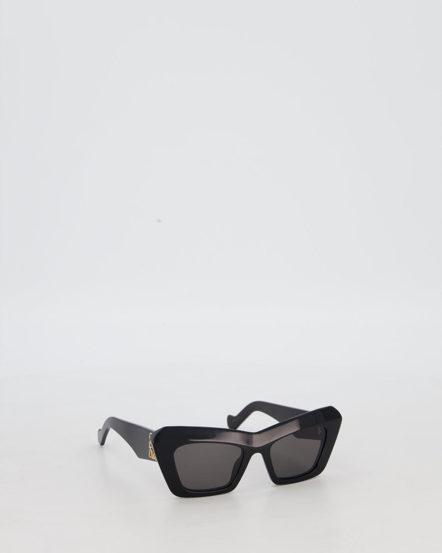 Loewe Black Anagram Cat Eye Sunglasses with Logo