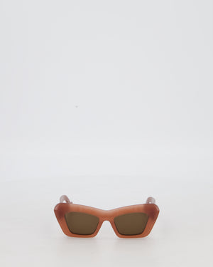 Loewe Dark Pink Anagram Cat Eye Sunglasses with Logo