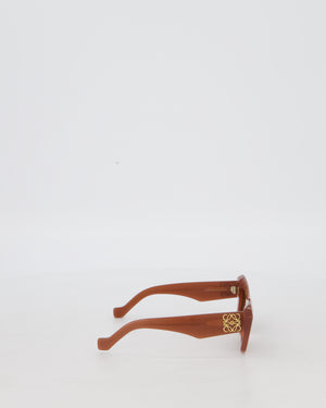 Loewe Dark Pink Anagram Cat Eye Sunglasses with Logo