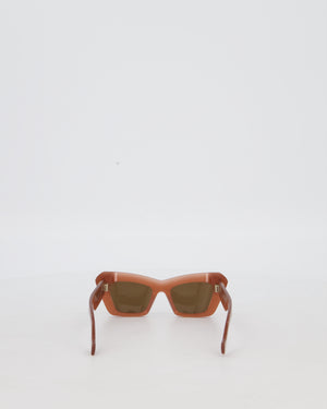 Loewe Dark Pink Anagram Cat Eye Sunglasses with Logo