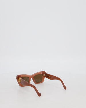 Loewe Dark Pink Anagram Cat Eye Sunglasses with Logo
