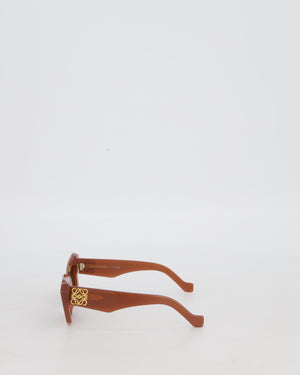 Loewe Dark Pink Anagram Cat Eye Sunglasses with Logo