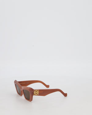 Loewe Dark Pink Anagram Cat Eye Sunglasses with Logo