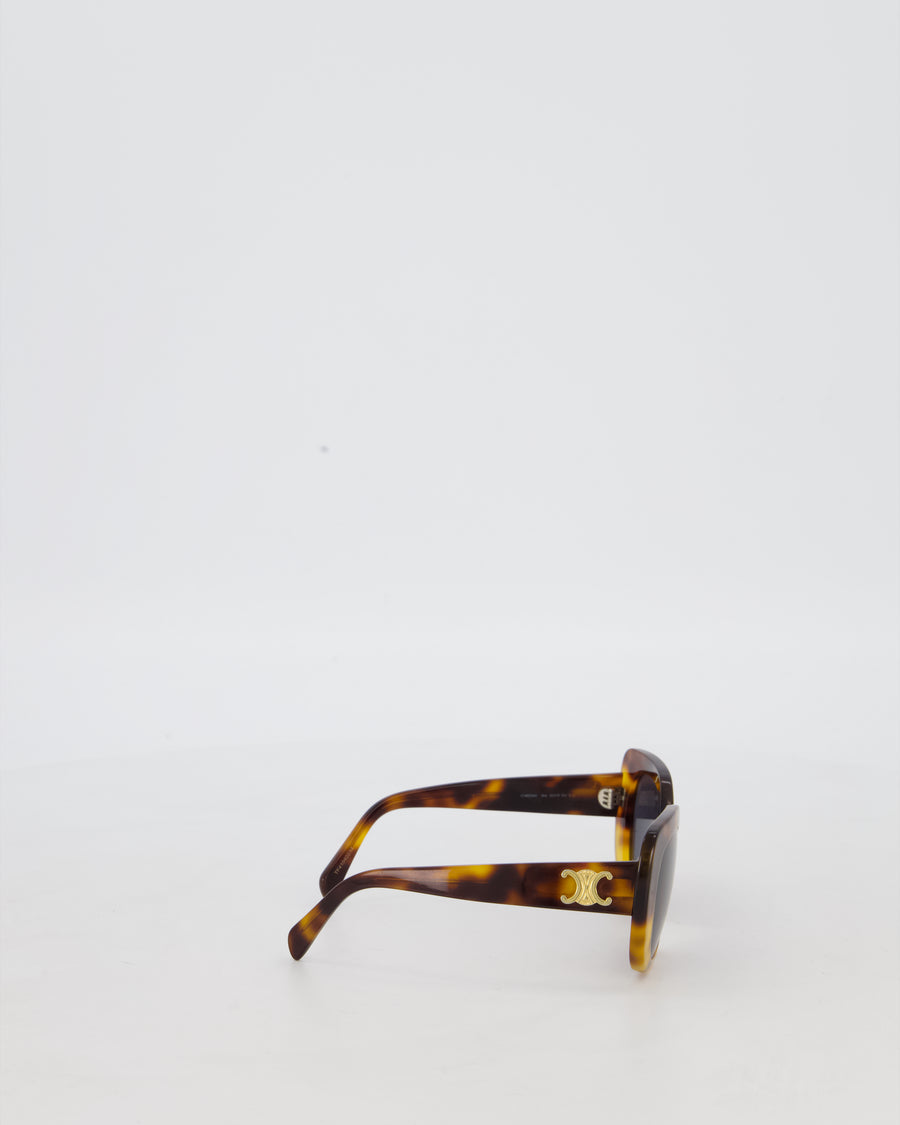 Celine Brown Triomphe Tortoiseshell Acetate Sunglasses