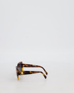 Celine Brown Triomphe Tortoiseshell Acetate Sunglasses