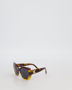 Celine Brown Triomphe Tortoiseshell Acetate Sunglasses
