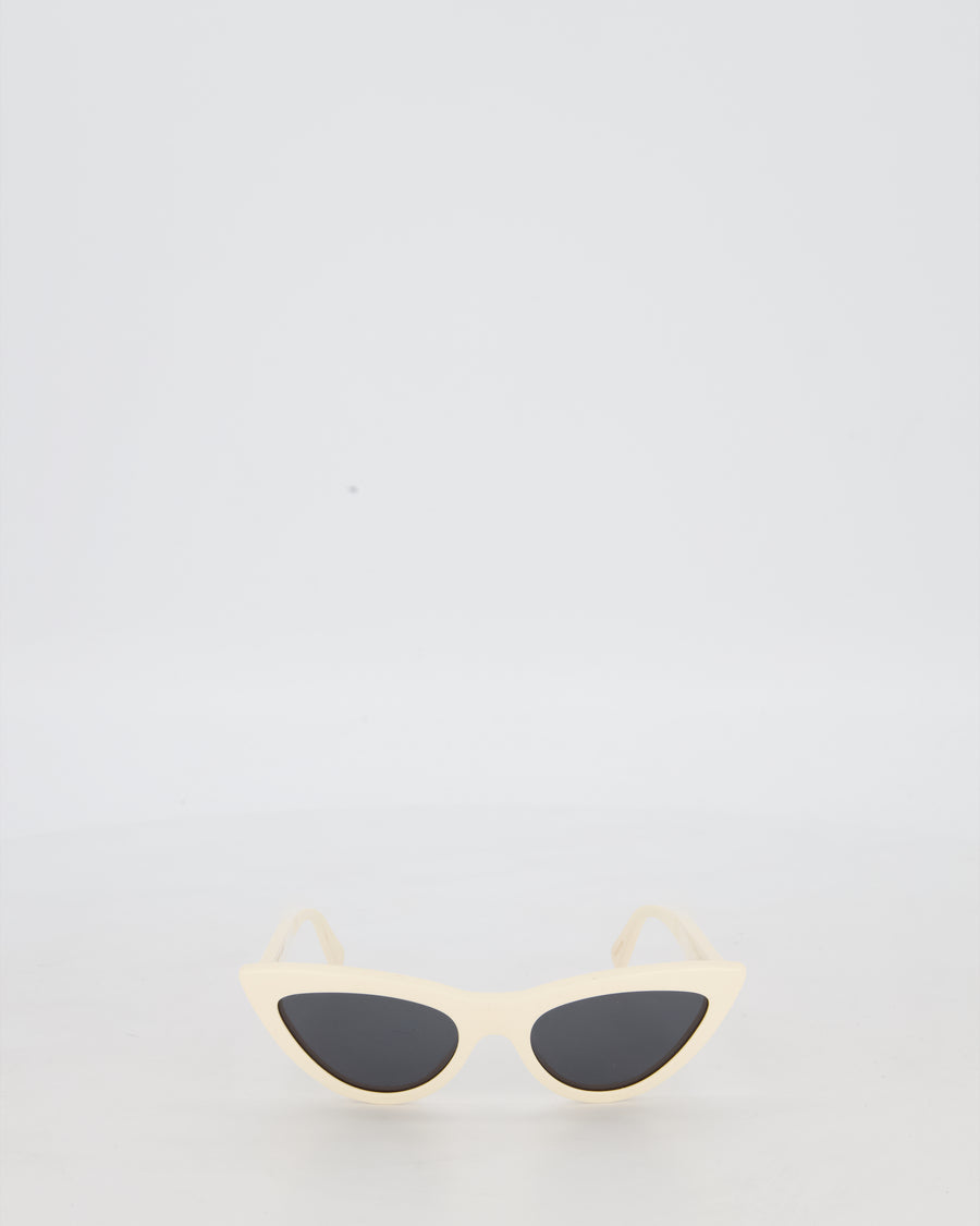 Celine White Cat-Eye Sunglasses