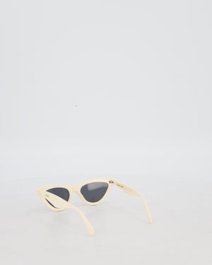 Celine White Cat-Eye Sunglasses