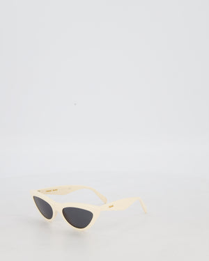 Celine White Cat-Eye Sunglasses