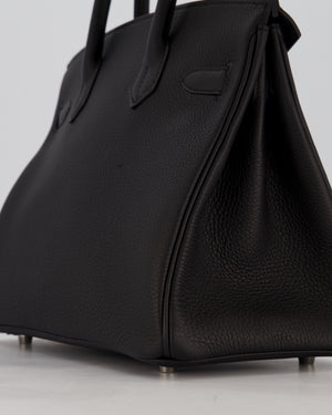 *VERY RARE* Hermès Birkin 30 Retourne Bag in Noir Togo Leather with Palladium Hardware
