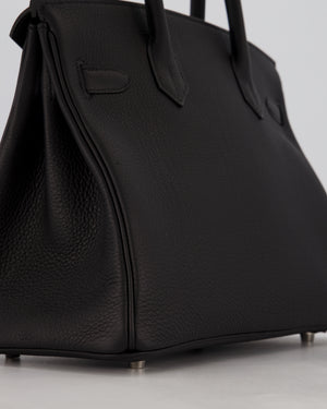 *VERY RARE* Hermès Birkin 30 Retourne Bag in Noir Togo Leather with Palladium Hardware