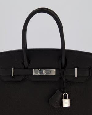 *VERY RARE* Hermès Birkin 30 Retourne Bag in Noir Togo Leather with Palladium Hardware