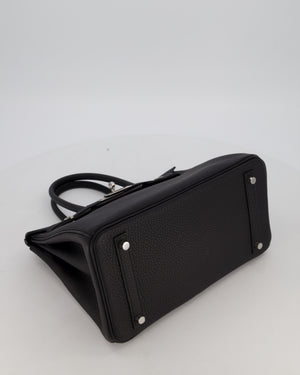 *VERY RARE* Hermès Birkin 30 Retourne Bag in Noir Togo Leather with Palladium Hardware