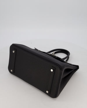 *VERY RARE* Hermès Birkin 30 Retourne Bag in Noir Togo Leather with Palladium Hardware