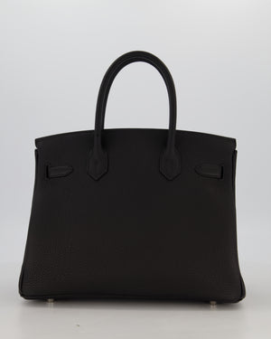 *VERY RARE* Hermès Birkin 30 Retourne Bag in Noir Togo Leather with Palladium Hardware
