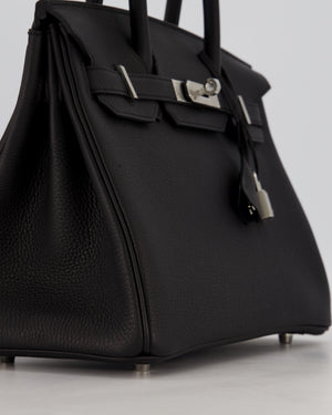 *VERY RARE* Hermès Birkin 30 Retourne Bag in Noir Togo Leather with Palladium Hardware