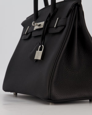 *VERY RARE* Hermès Birkin 30 Retourne Bag in Noir Togo Leather with Palladium Hardware