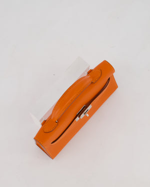 Hermès Micro Mini Kelly 15 Bag in Orange Epsom Leather with Palladium Hardware