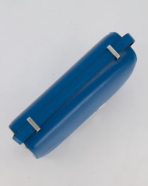 Hermès Mini Constance III 18 Bag in Bleu Izmir Tadelakt Leather with Palladium Hardware