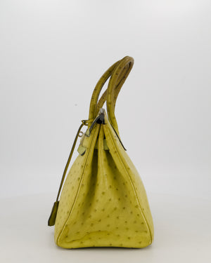Hermès Birkin 30 Retourne Bag in Vert Anís Ostrich Leather with Palladium Hardware