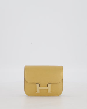 Hermès Constance Slim Belt Wallet Bag in Dore Chamkilight Chevre Leather with Permabrass Hardware