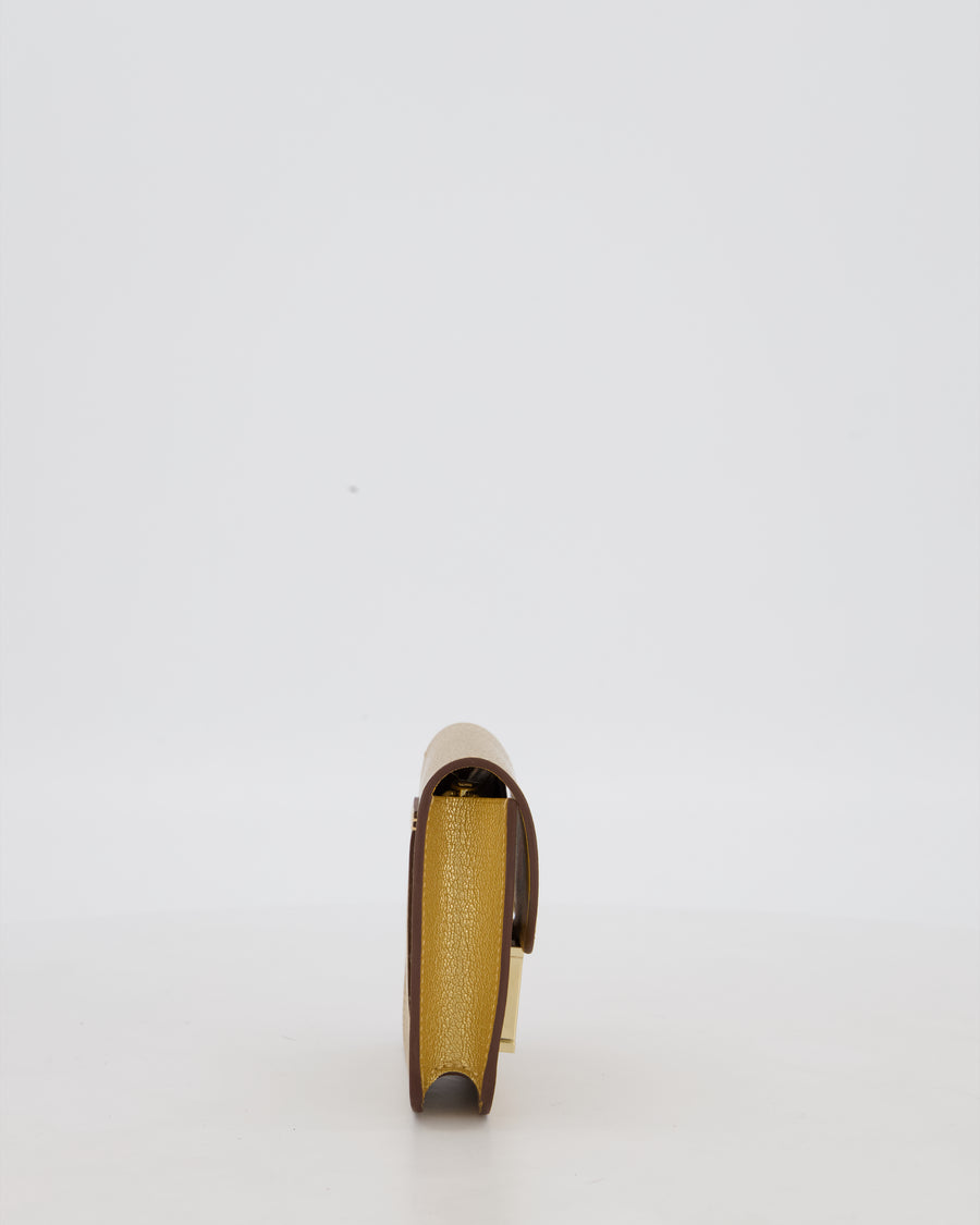 Hermès Constance Slim Belt Wallet Bag in Dore Chamkilight Chevre Leather with Permabrass Hardware