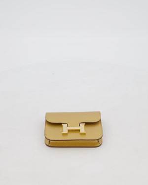 Hermès Constance Slim Belt Wallet Bag in Dore Chamkilight Chevre Leather with Permabrass Hardware