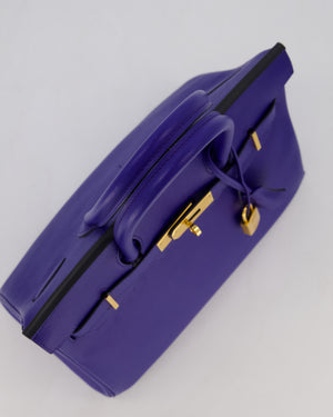 Hermès Birkin 30 Retourne Bag in Bleu Electrique Epsom Leather with Gold Hardware