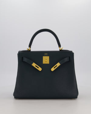 Hermès Kelly 28 Retourne Bag in Vert Cypress Togo Leather with Gold Hardware