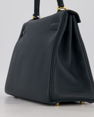 Hermès Kelly 28 Retourne Bag in Vert Cypress Togo Leather with Gold Hardware