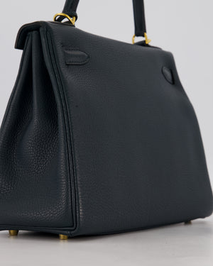 Hermès Kelly 28 Retourne Bag in Vert Cypress Togo Leather with Gold Hardware