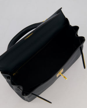 Hermès Kelly 28 Retourne Bag in Vert Cypress Togo Leather with Gold Hardware