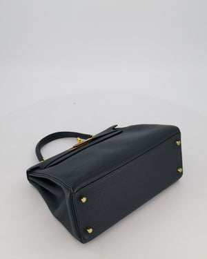 Hermès Kelly 28 Retourne Bag in Vert Cypress Togo Leather with Gold Hardware