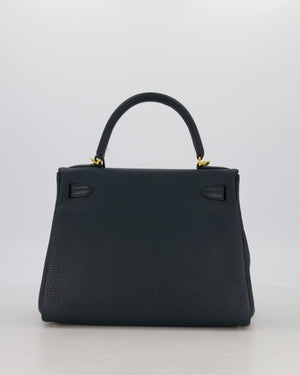Hermès Kelly 28 Retourne Bag in Vert Cypress Togo Leather with Gold Hardware
