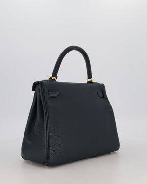 Hermès Kelly 28 Retourne Bag in Vert Cypress Togo Leather with Gold Hardware