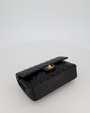 Chanel Black Medium Classic Double Flap Bag in Lambskin Leather with Gold Hardware